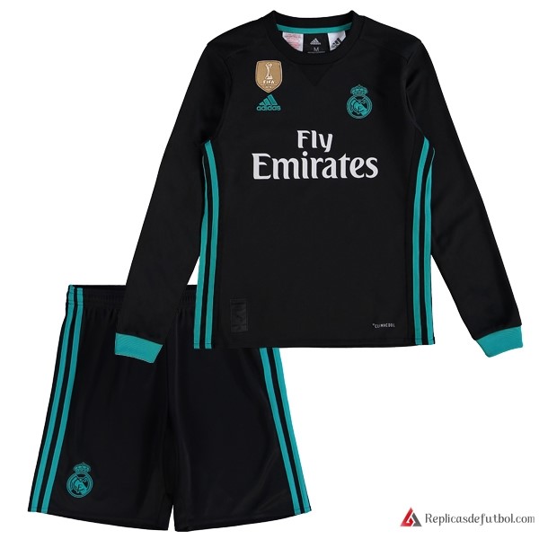 Camiseta Real Madrid Segunda equipación ML Niño 2017-2018
